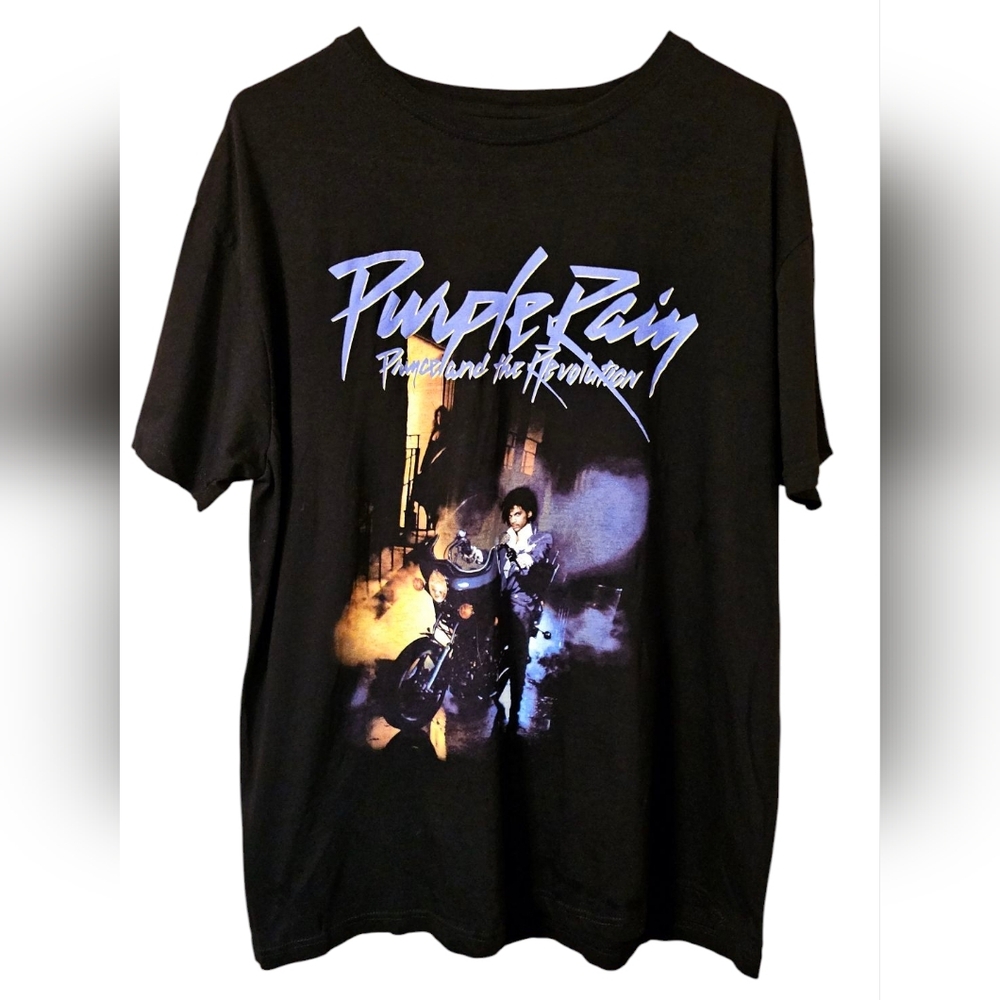 Purple Rain Tee XL Prince And The Revolution Motorcycle Retro Tshirt